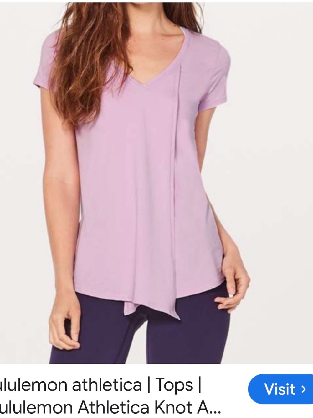 lululemon athletica Soft V-Neck Tee in Dusty Rose soft flowy opening